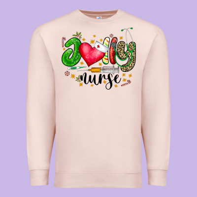 Jolly Nurse Black Premium Sweatshirt Designed By Cowhidedigitalart