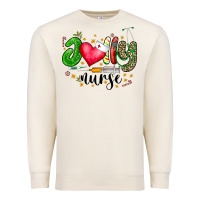 Sandshell Jolly Nurse Black Premium Sweatshirt - CowhideDigitalArt