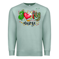 Seafoam Jolly Nurse Black Premium Sweatshirt - CowhideDigitalArt