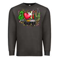 Smoke Jolly Nurse Black Premium Sweatshirt - CowhideDigitalArt