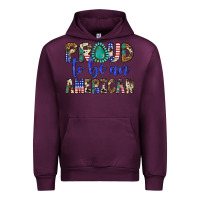 Mauve Wine proud to be an american Urban Hoodie - Artiststas