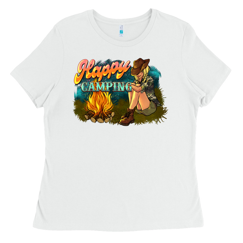 Happy Camping Ladies Tee by NancyCooperArtShop | Teevron