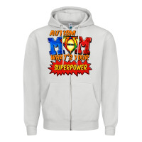 Dove Grey Autism mom what's your superpower Mother's Day Zipper Hoodie - FaDigitalArtStudio