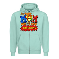 Seafoam Autism mom what's your superpower Mother's Day Zipper Hoodie - FaDigitalArtStudio