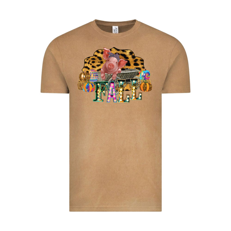 Fall Scene Pumpkin Watercolor Pig Wagon Serape Cheetah Vintage Tee by Bettercallsaul | Teevron