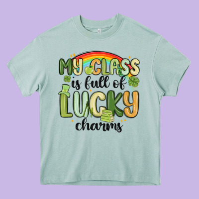 My Class Is Full Of Lucky Charms Heavy Core Tee Designed By Maliassmallbusiness