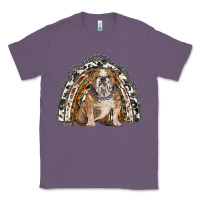 Lavender english bulldog rainbow Classic Tee - BarkalooDesign
