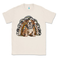 Natural english bulldog rainbow Classic Tee - BarkalooDesign