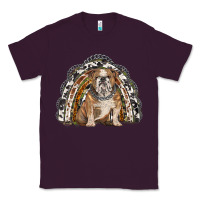 Plum english bulldog rainbow Classic Tee - BarkalooDesign