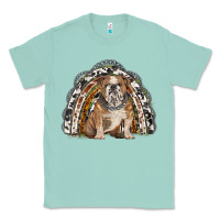 Seafoam english bulldog rainbow Classic Tee - BarkalooDesign