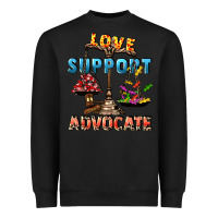 Black Love support advocate Heavyweight Sweatshirt - CowGirlArtShop