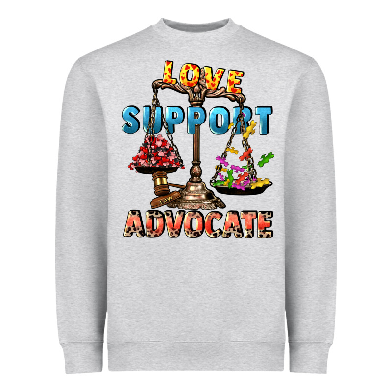 Love Support Advocate Heavyweight Sweatshirt by CowGirlArtShop | Teevron