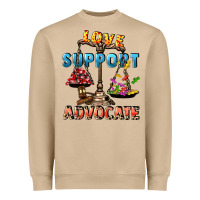 Mushroom Love support advocate Heavyweight Sweatshirt - CowGirlArtShop