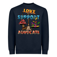 Navy Love support advocate Heavyweight Sweatshirt - CowGirlArtShop