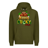 Army Green St. Patrick's lucky one Premium Hoodie - FaDigitalArtStudio