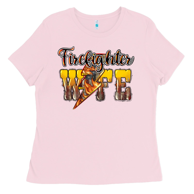 Firefighter Wife Lightning Bolt Ladies Tee by NancyCooperArtShop | Teevron