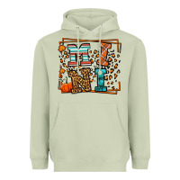 Matcha Fall Autumn Leopard Mini Heavyweight Hoodie - LillyAllenDesigns