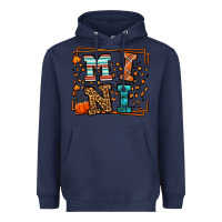 Navy Fall Autumn Leopard Mini Heavyweight Hoodie - LillyAllenDesigns