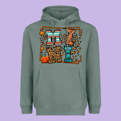 Fall Autumn Leopard Mini Heavyweight Hoodie Designed By Lillyallendesigns