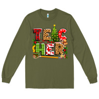 Army Green teacher christmas Long Sleeve Tee - texasbilliewilder