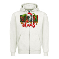 Oatmeal Heather Christmas Mama Claus Mother's Day Zipper Hoodie - FaDigitalArtStudio