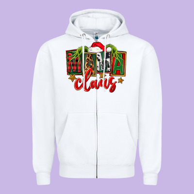 Christmas Mama Claus Mother's Day Zipper Hoodie Designed By Fadigitalartstudio