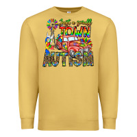 Antique Gold Just a Girl Small Town Autism Premium Sweatshirt - CowhideDigitalArt