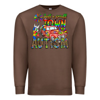 Chestnut Just a Girl Small Town Autism Premium Sweatshirt - CowhideDigitalArt
