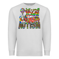 Dove Grey Just a Girl Small Town Autism Premium Sweatshirt - CowhideDigitalArt
