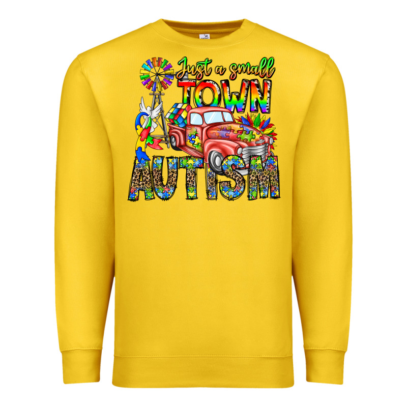 Just A Girl Small Town Autism Premium Sweatshirt by CowhideDigitalArt | Teevron