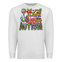 Oatmeal Heather Just a Girl Small Town Autism Premium Sweatshirt - CowhideDigitalArt
