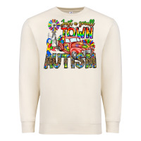 Sandshell Just a Girl Small Town Autism Premium Sweatshirt - CowhideDigitalArt