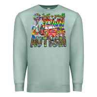 Seafoam Just a Girl Small Town Autism Premium Sweatshirt - CowhideDigitalArt