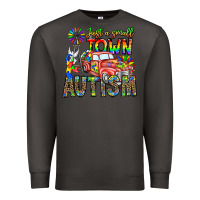 Smoke Just a Girl Small Town Autism Premium Sweatshirt - CowhideDigitalArt