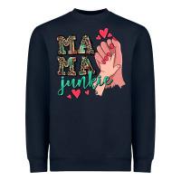 Navy Mama Junkie Mother's Day Heavyweight Sweatshirt - CowGirlArtShop