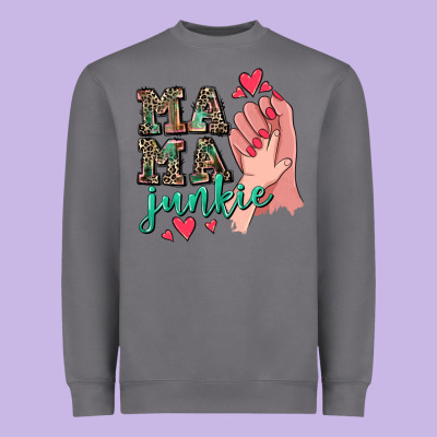Mama Junkie Mother's Day Heavyweight Sweatshirt Designed By Cowgirlartshop