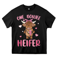 Black one boujee heifer Heavy Core Tee - MaliasSmallBusiness