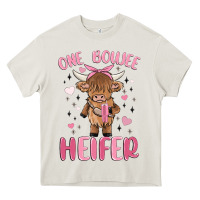 Cream one boujee heifer Heavy Core Tee - MaliasSmallBusiness