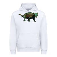 White ankylosaurus Urban Hoodie - Artiststas