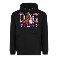 Black America Dog Mama Heavyweight Hoodie - CowhideDigitalArt