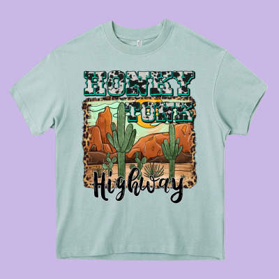 Honky Tonk Highway Heavy Core Tee Designed By Adodesignshop