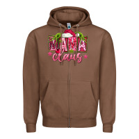 Chestnut Pink Christmas Mama Claus Zipper Hoodie - FaDigitalArtStudio
