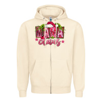 Sandshell Pink Christmas Mama Claus Zipper Hoodie - FaDigitalArtStudio