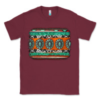 Burgundy turquoise western background Classic Tee - Jasminsmagicworld