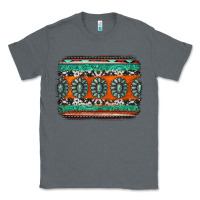 Charcoal Heather turquoise western background Classic Tee - Jasminsmagicworld