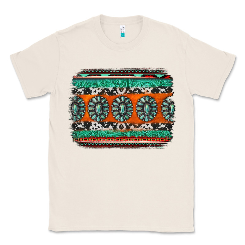 Turquoise Western Background Classic Tee by Jasminsmagicworld | Teevron