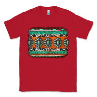 Red turquoise western background Classic Tee - Jasminsmagicworld