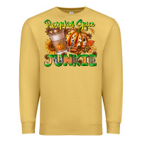 Antique Gold Pumpkin Spice Junkie Premium Sweatshirt - CowhideDigitalArt