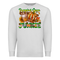 Dove Grey Pumpkin Spice Junkie Premium Sweatshirt - CowhideDigitalArt