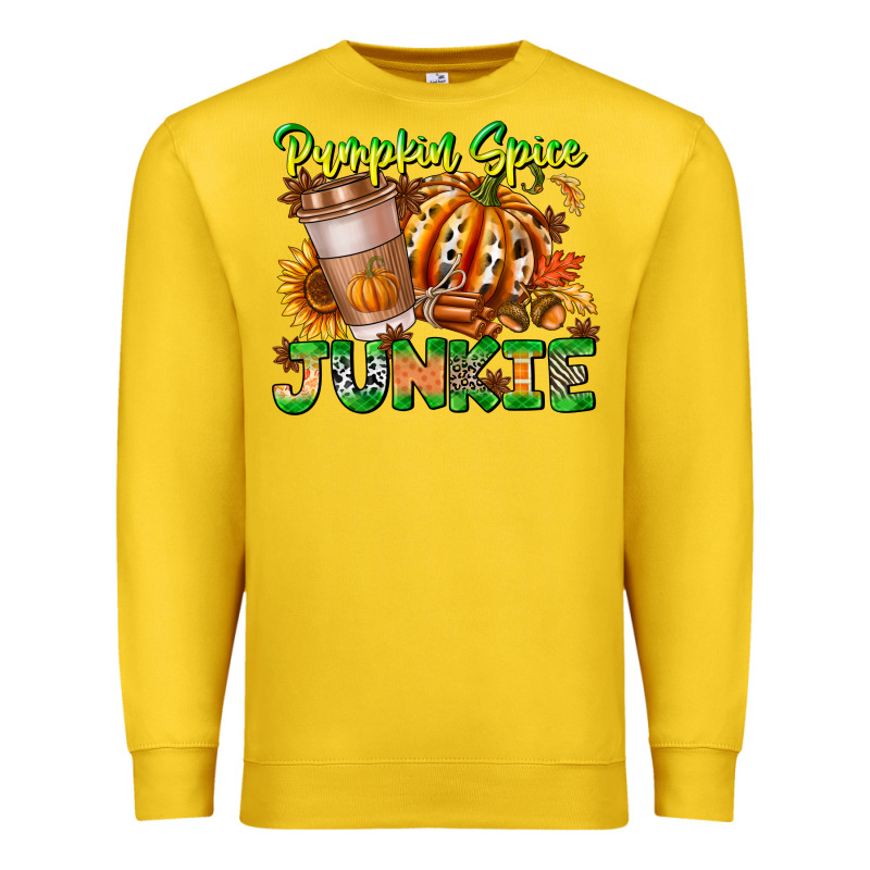 Pumpkin Spice Junkie Premium Sweatshirt by CowhideDigitalArt | Teevron